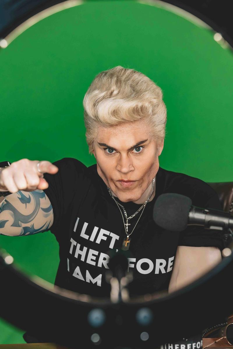 The artifice of the manosphere comes to the screen. It’s comedic – but also confronting