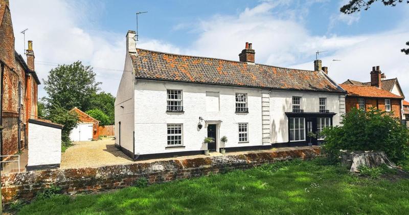 Period home overlooking Mattishall church for sale