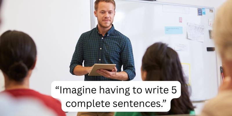 A teacher asked his Gen Z students to write 5 sentences. Their response sparked a big debate.