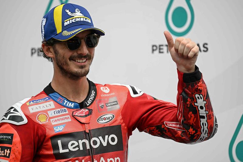 Bagnaia domina la Sprint race in Malesia. Podio tutto Ducati