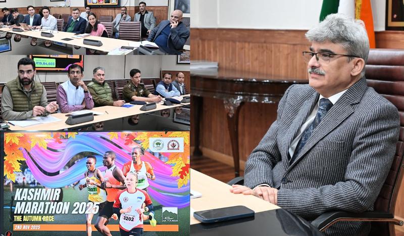 CS reviews arrangements for 2nd edition of Kashmir Marathon