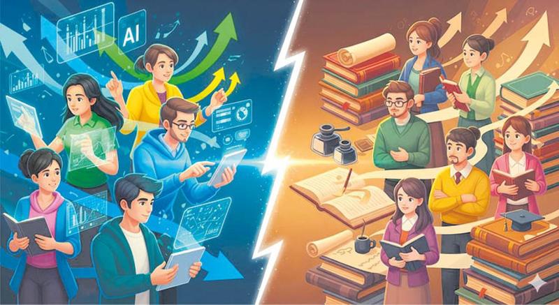 Muchos estudiantes, pocos aprendices