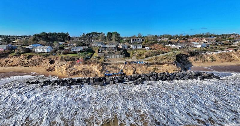 Shocking drone images show battered Norfolk coastline after Storm Benjamin
