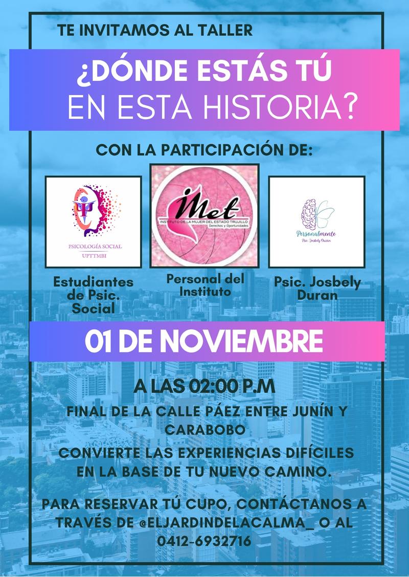 Invitan a taller para víctimas de violencia en Boconó Invitan a taller para víctimas de violencia en Boconó