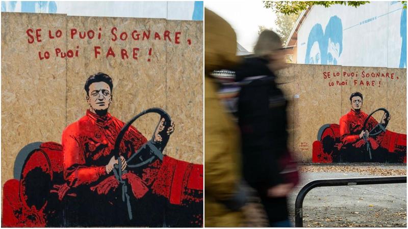 Enzo Ferrari torna sulla strada: dov’è il murales di TVBoy a Modena