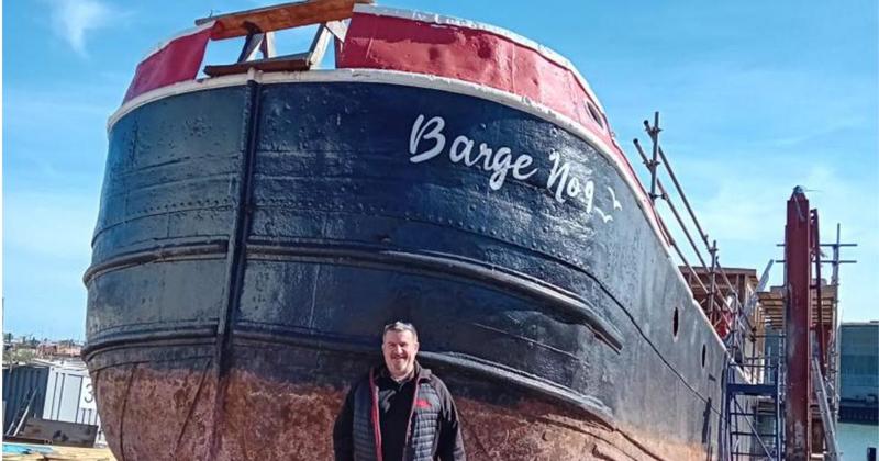 Historic barge to be launched in 'pyrotechnics extravaganza' Historic barge to be launched in 'pyrotechnics extravaganza'