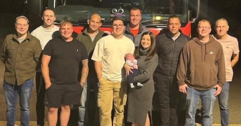 Firefighters help save colleague's two-day-old baby from choking to death