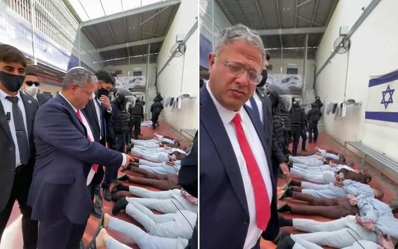 In video filmed next to bound prisoners, Ben Gvir urges ‘death penalty for terrorists’