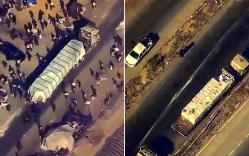 US military publishes drone video of Hamas looting aid truck in Gaza US military publishes drone video of Hamas looting aid truck in Gaza