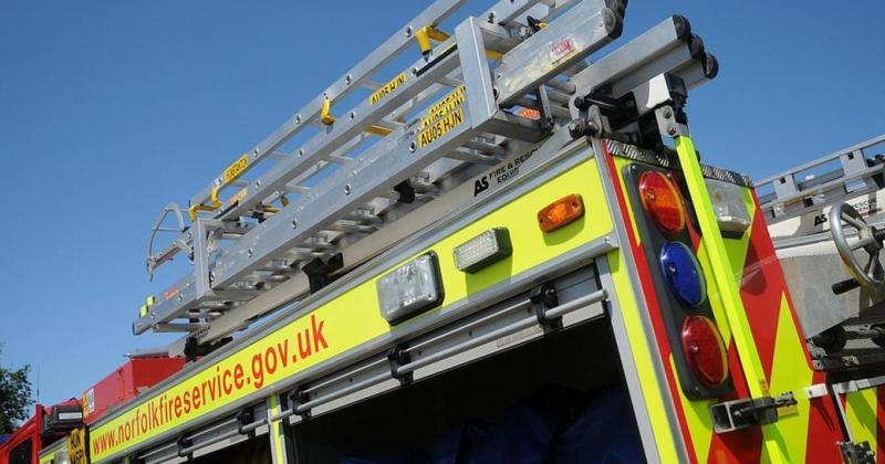 Three fire engines called to crash on main Norfolk road