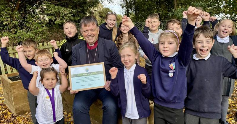 Primary school wins prize for new spiritual garden Primary school wins prize for new spiritual garden