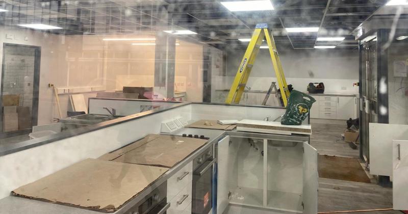 Construction work progresses on new classrooms at city school Construction work progresses on new classrooms at city school