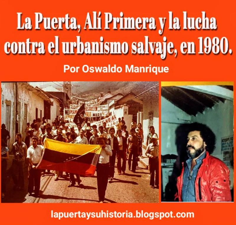 La Puerta, Alí Primera y la lucha contra el urbanismo salvaje, en 1980  | Por Oswaldo Manrique