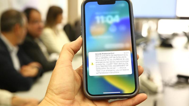 Más de 5 millones de personas del área de Barcelona recibirán hoy una alarma en el móvil