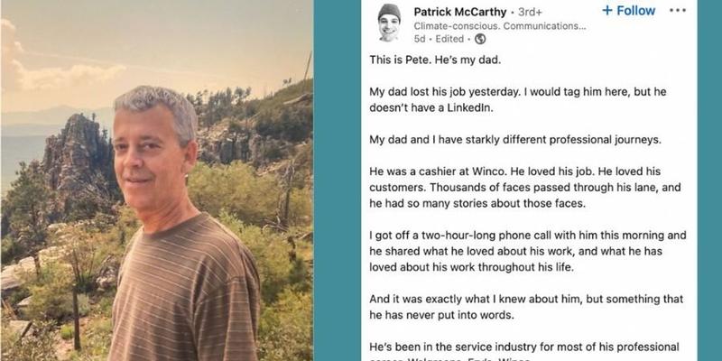 A man wrote a heartfelt LinkedIn post about his dad losing his job. It paid off immediately. A man wrote a heartfelt LinkedIn post about his dad losing his job. It paid off immediately.