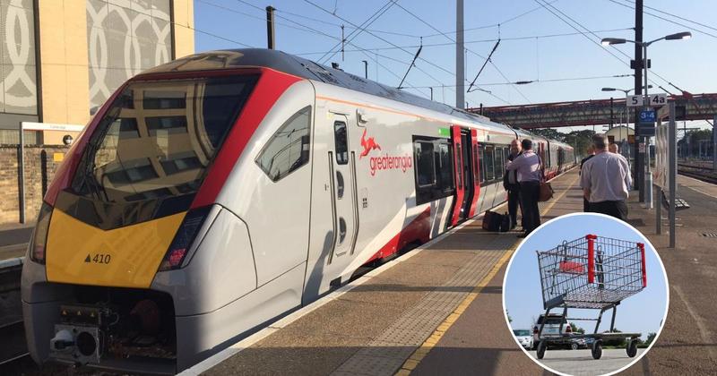 Shopping trolley causes evening chaos on train line