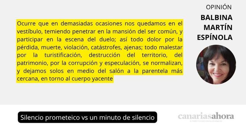 Silencio prometeico vs un minuto de silencio
