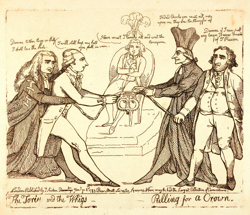 The furious tug of war between 18th-century Whigs and Tories