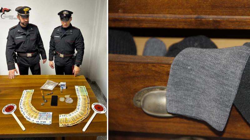 Calzino pieno di cocaina: arrestato operaio 35enne