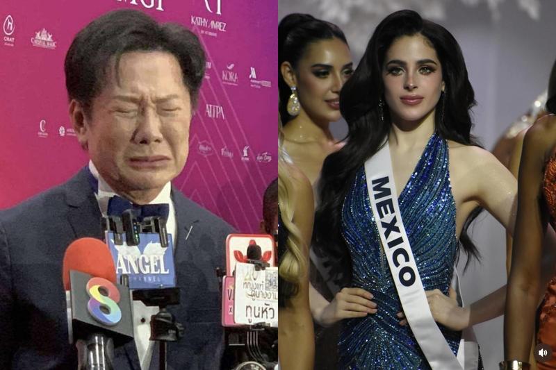 Diretor do Miss Universo chora em coletiva após briga com Miss México Diretor do Miss Universo chora em coletiva após briga com Miss México
