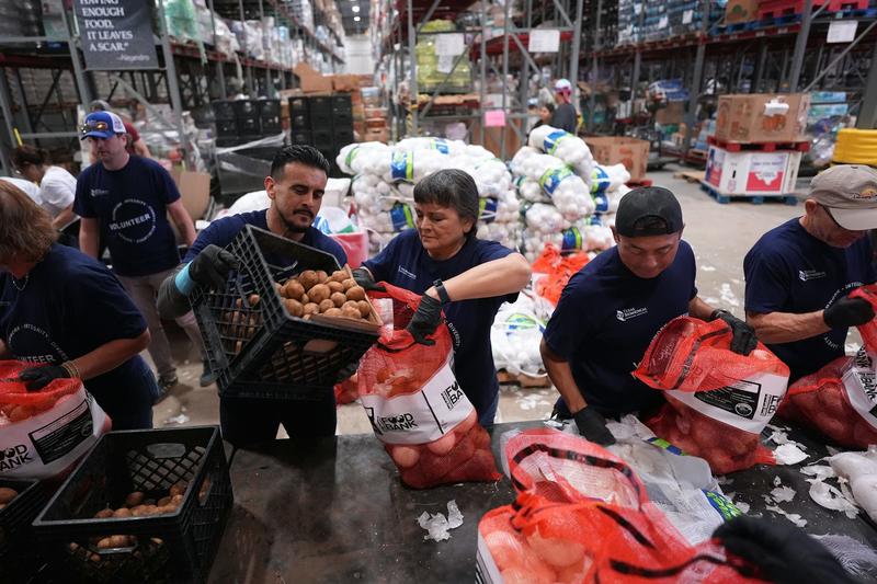 National 211 hotline calls for food assistance quadrupled in a matter of days, a magnitude typically seen during disasters