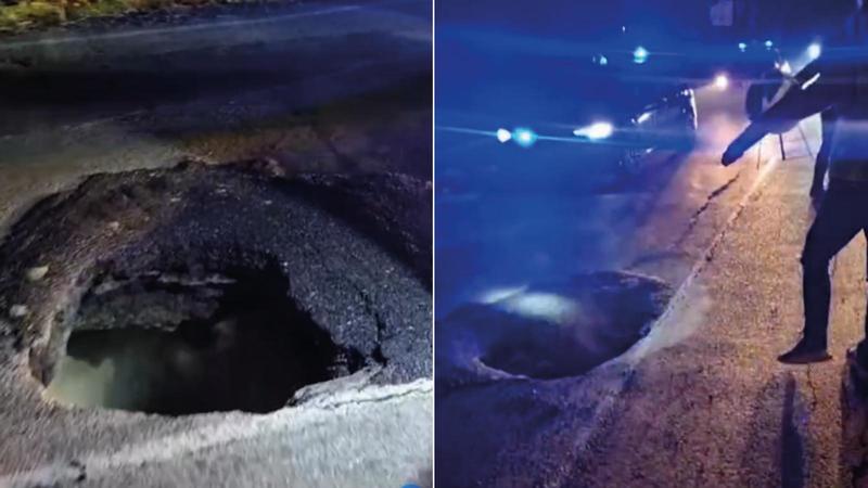 Maxi voragine in strada, infiltrazioni dalla rete fognaria: ecco come cambia la viabilità