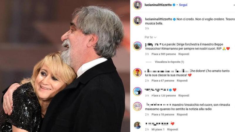 Quel legame tra Vessicchio e Luciana Littizzetto: “Non ci voglio credere. Tesoro musica bella”