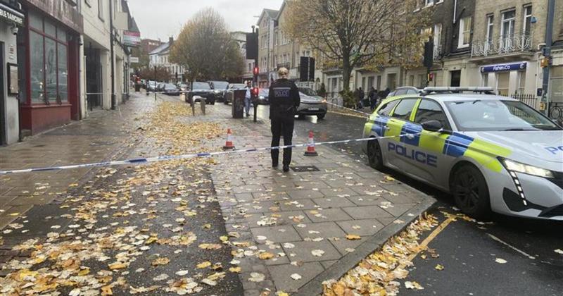 Part of Prince of Wales Road cordoned off by police