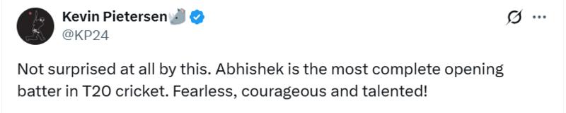 Most complete opening batter in T20s: Ex-England captain lavishes praise on Abhishek Sharma Most complete opening batter in T20s: Ex-England captain lavishes praise on Abhishek Sharma
