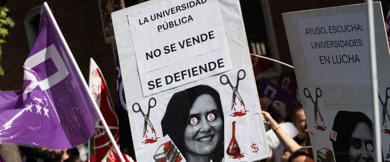 Preocupación en Madrid por la FP y la universidades públicas, los sindicatos van a la huelga y piden la dimisión del consejero