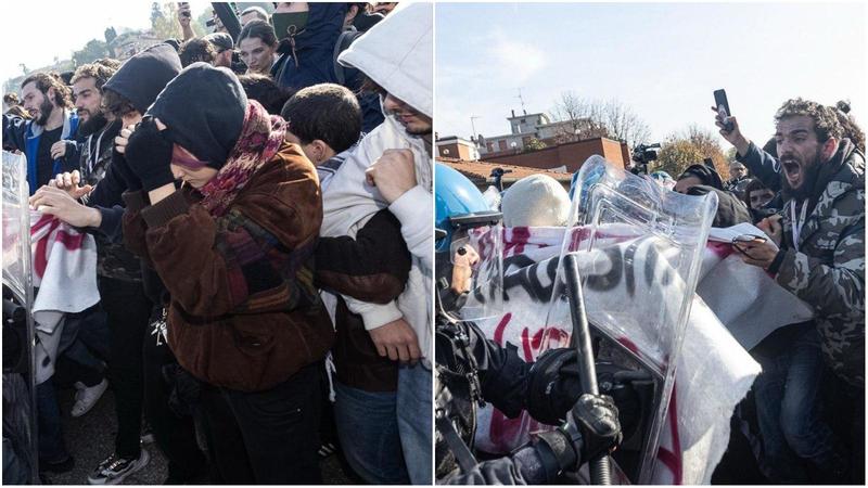 No Meloni Day, a Bologna tensione al corteo tra collettivi e agenti /