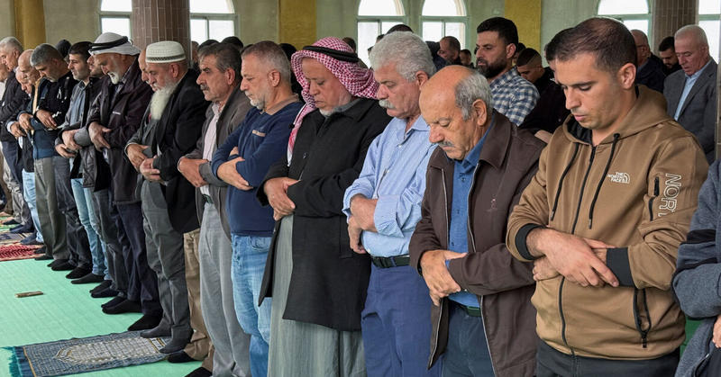 Palestinians return for prayers in West Bank mosque after settler attack Palestinians return for prayers in West Bank mosque after settler attack