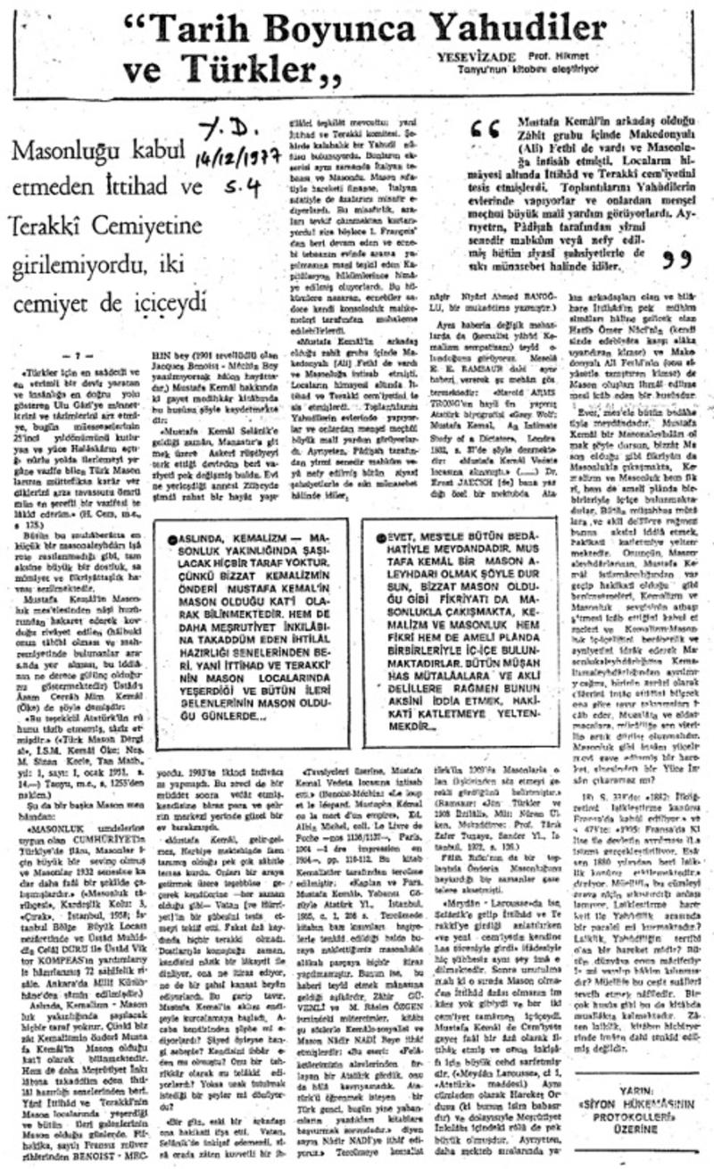 Mustafa Kemâl'in uydurma şecereleri ve hakîkî mensûbiyeti (176)