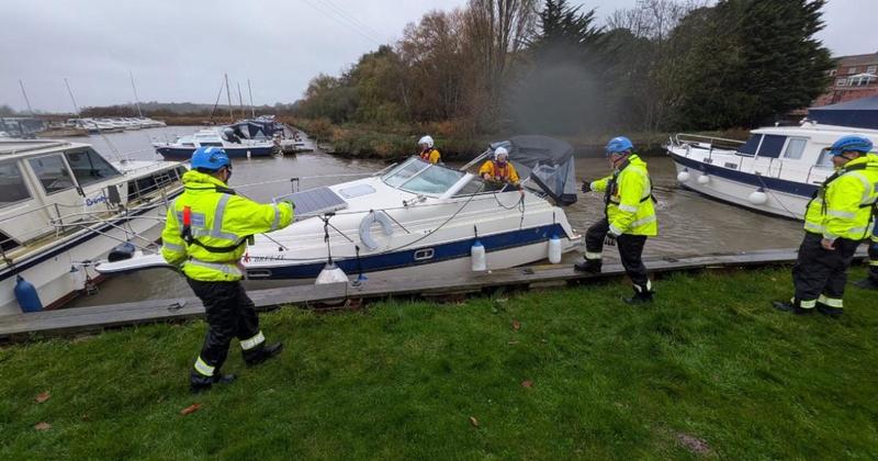 Pair rescued from boat which got into difficulties on the Broads Pair rescued from boat which got into difficulties on the Broads