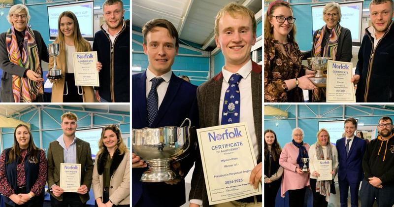 Norfolk Young Farmers celebrate trophy triumphs after a year of success