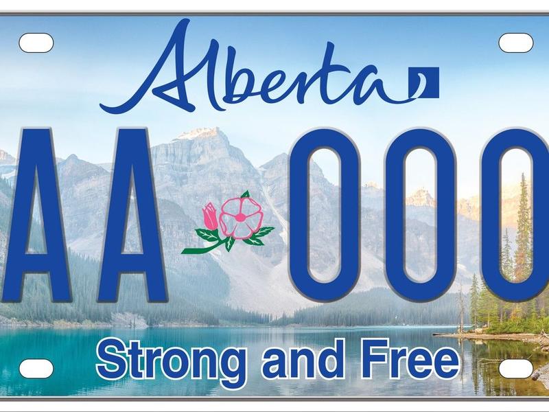 Bell: Alberta's new Strong and Free licence plate — Here it is!