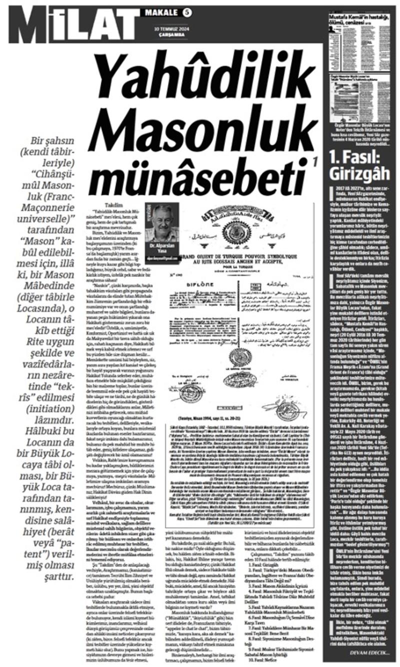 Mustafa Kemâl'in uydurma şecereleri ve hakîkî mensûbiyeti (178)