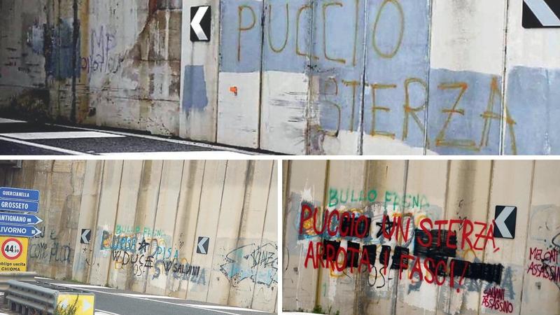 Livorno, addio “Puccio Sterza”: la mitologica scritta sul muro in 24 ore diventa una guerra tra writer – Ecco l’ultima versione
