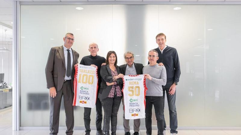 Vuelle. Due maglie speciali allo sponsor: da tredici anni al fianco di Pesaro