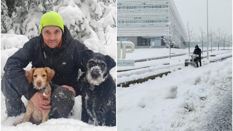 Prima neve, l’impresa di chef Nicola per salire al ristorante in quota: “E’ servito il gatto delle nevi”
