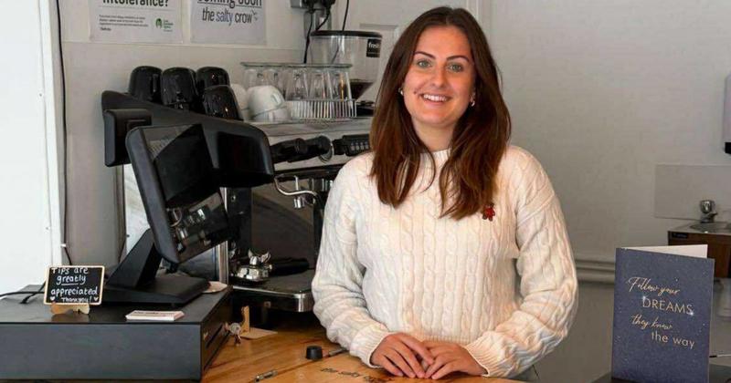 Barista, 20, takes over coffee shop in seaside town