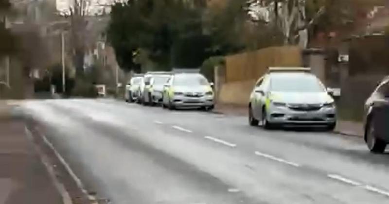Heavy police and ambulance presence seen on city road