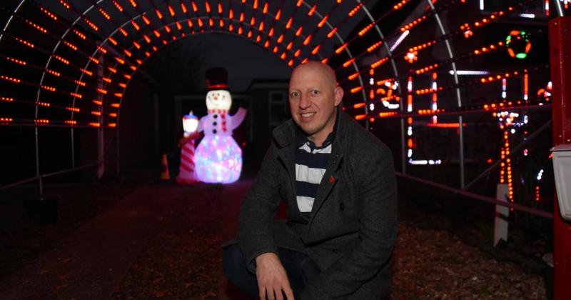 Man creating huge Christmas show at home with 30,000 lights