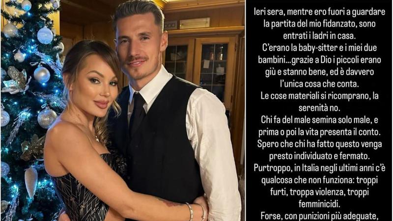 Andrea Pinamonti derubato durante la partita del Sassuolo. Lo sfogo della compagna Dasha: “In casa c’erano i bimbi”