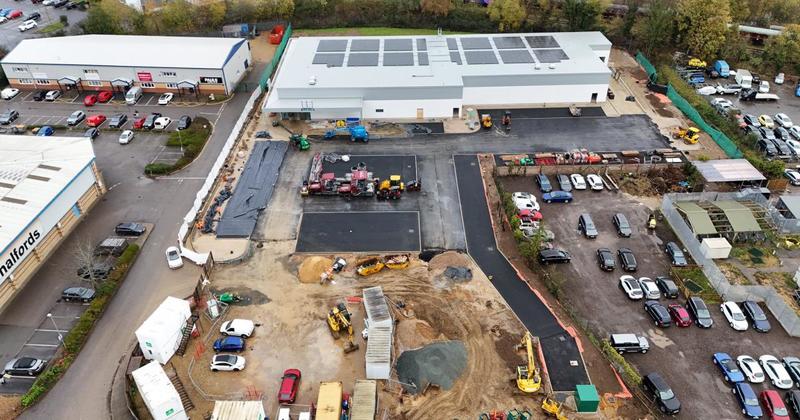 Aerial photos show construction work on new Lidl store in Norfolk market town Aerial photos show construction work on new Lidl store in Norfolk market town
