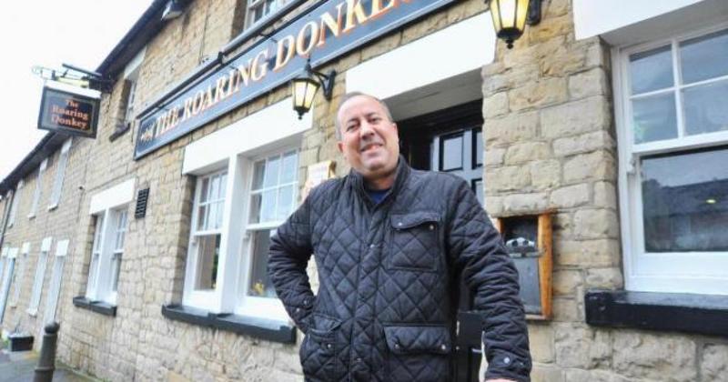 Punters celebrate Swindon's The Roaring Donkey annivsary