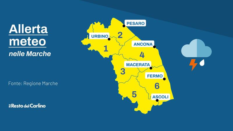 Pioggia e raffiche di vento nelle Marche: c’è una nuova allerta meteo. Le previsioni sulla neve