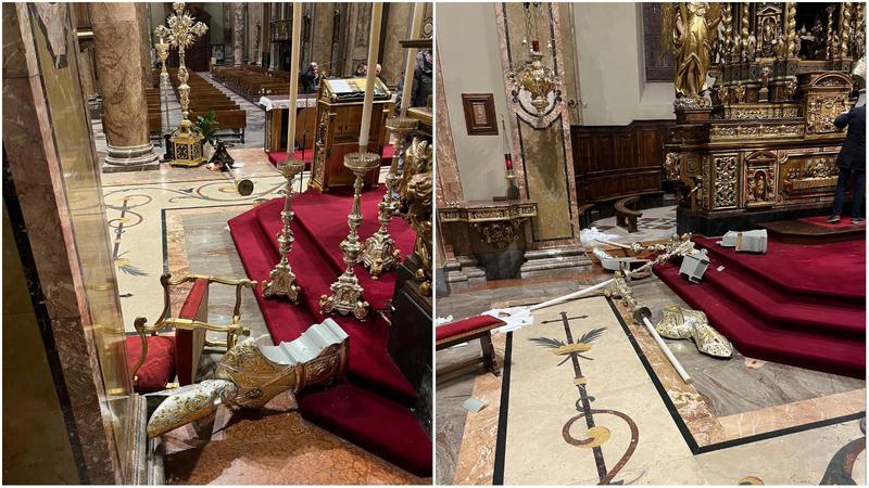 Parabiago, entra in chiesa e abbatte le statue sull’altare: arrestato