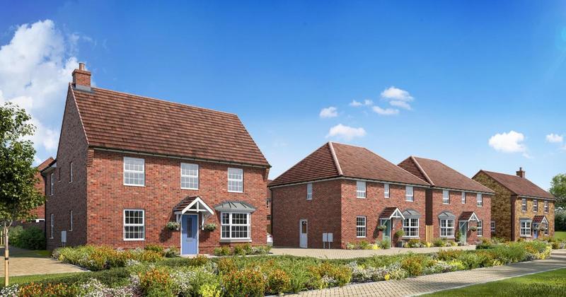 Houses going up for sale at new development in Norfolk
