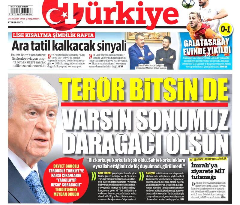Dün “dört ayaklı Kürdistan” uyarısı yapanlar, bugün darağacı edebiyatı yapıyor. Dün “dört ayaklı Kürdistan” uyarısı yapanlar, bugün darağacı edebiyatı yapıyor.